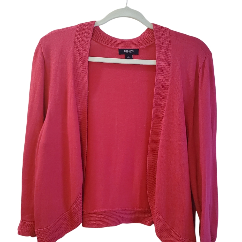 Chaps: Cardigan, hot pink